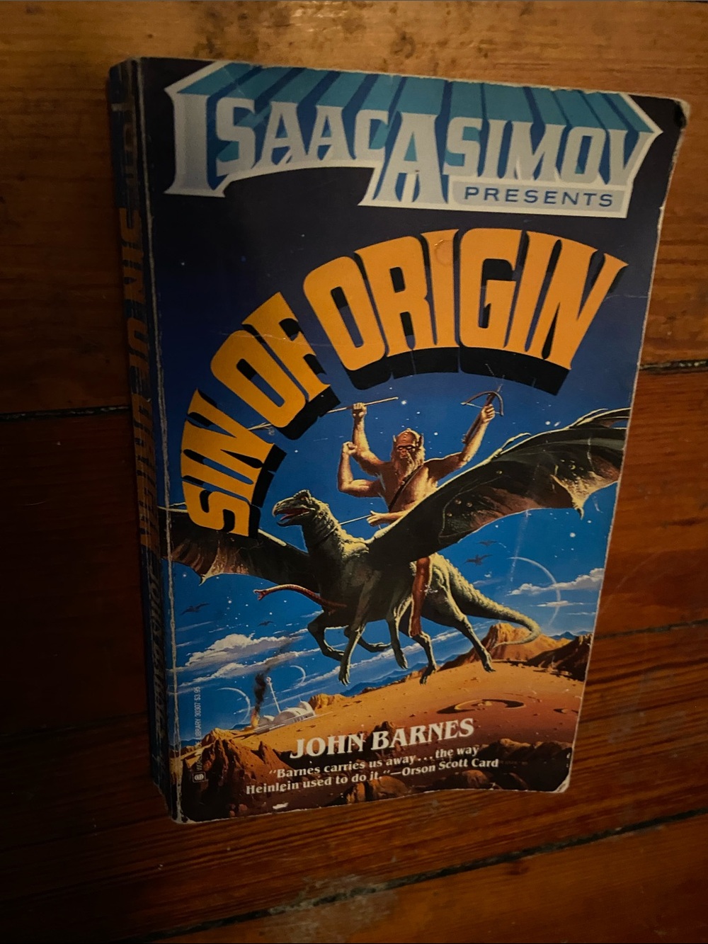 Vintage Sci Fi Asimov Presents book John Barnes dragon science fiction Fantasy